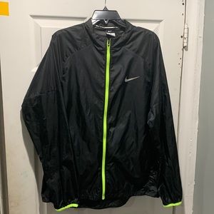Neon green & black windbreaker jacket